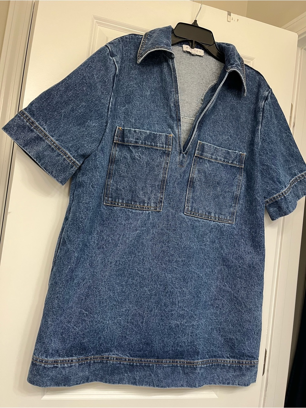 Madison the Label oversized blue denim dress